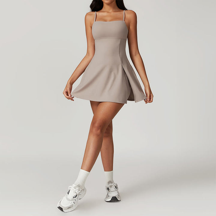 Vestido deportivo para mujer con Buddha Stones , liso, sin espalda, tenis, yoga - image 27