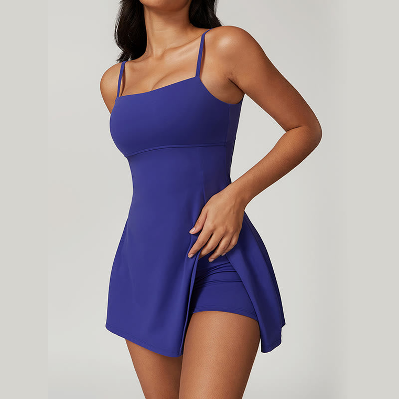 Vestido deportivo para mujer con Buddha Stones , liso, sin espalda, tenis, yoga - image 46