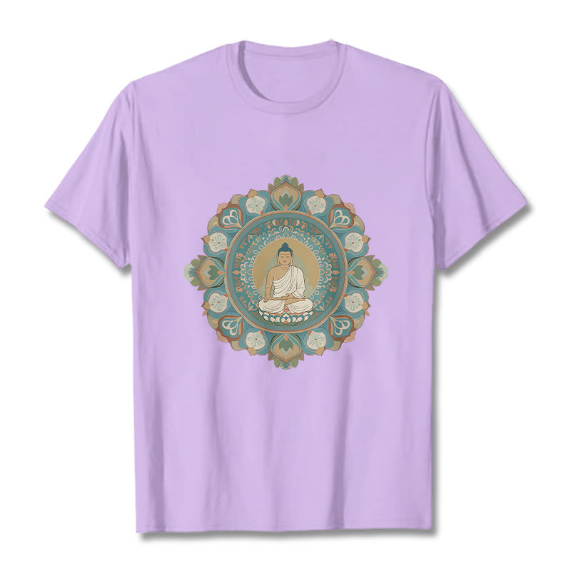 Camiseta de Flores de Mandala de Piedra de Buda - Ciruela - 2XL - image 15