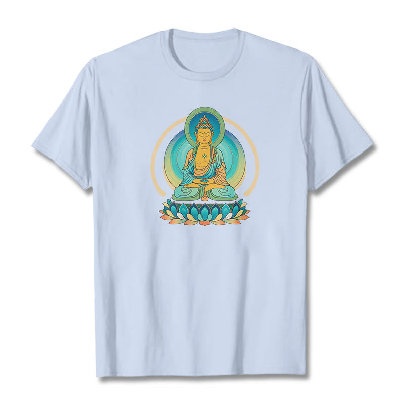 	Camiseta de Buda de Piedras de Loto - Cian claro - 2XL - image 17
