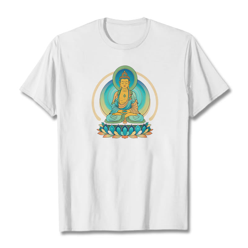 	Camiseta de Buda de Piedras de Loto - Blanco - 2XL - image 3