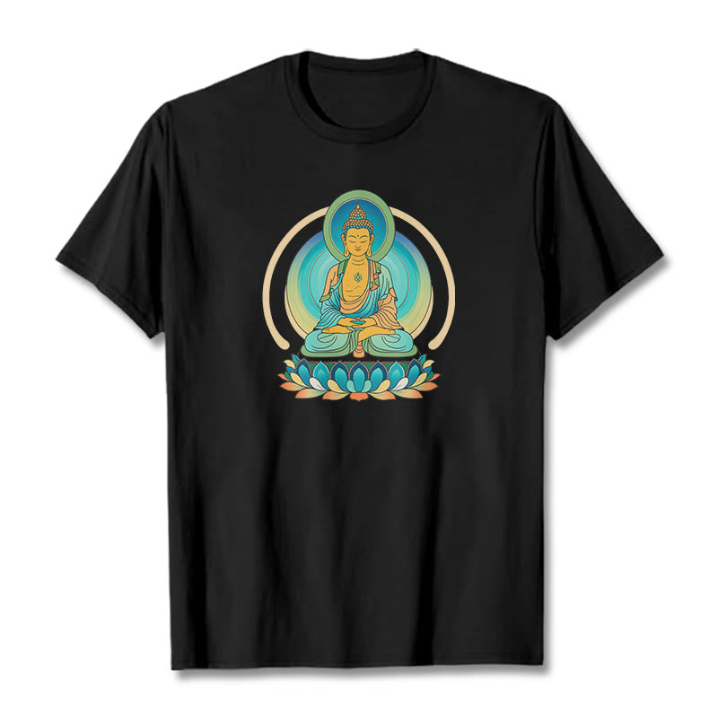 	Camiseta de Buda de Piedras de Loto - Negro - 2XL - image 5