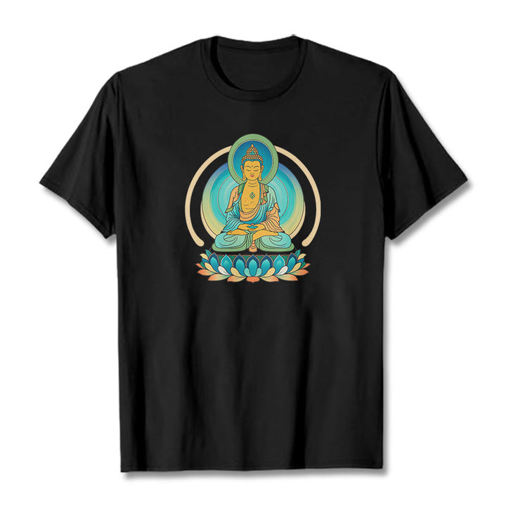 	Camiseta de Buda de Piedras de Loto - Negro - 2XL - image 5