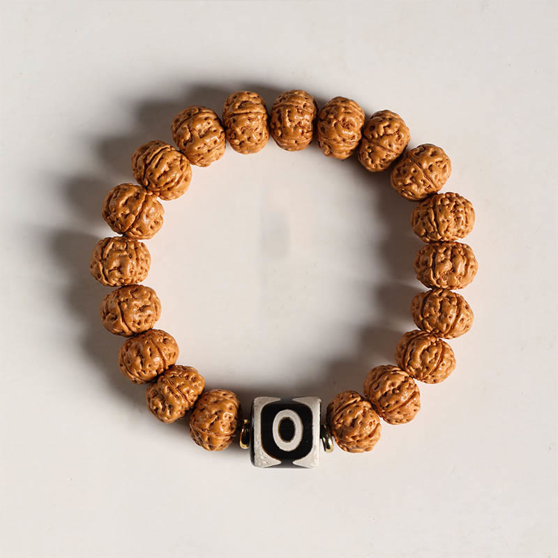 Buda Piedras Semilla de Bodhi Cuenta Dzi de Tres Ojos Amuleto de la Mano de Buda Pulsera de Riqueza