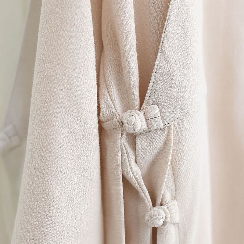 Juego de ropa de meditación Zen Tai Chi de algodón y lino, camisa de hombre de manga larga con cuello en V y pantalones, 2 piezas - image 18