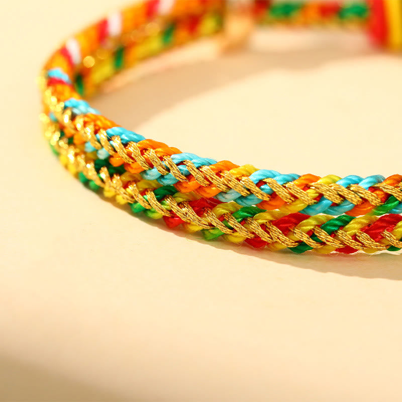 Pulsera hecha a mano para niños y adultos con diseño de Zongzi de cuerda colorida con Buddha Stones