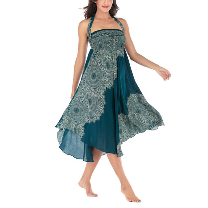 Buddha Stones Dos Estilos Vestido de Playa con Falda Mandala Flor Boho - image 3