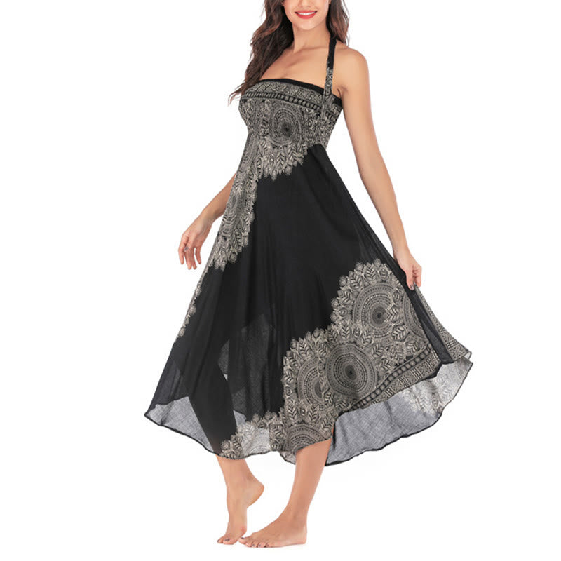 Buddha Stones Dos Estilos Vestido de Playa con Falda Mandala Flor Boho - image 14