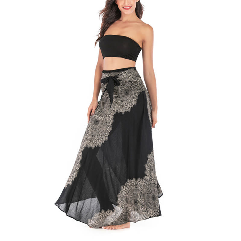 Buddha Stones Dos Estilos Vestido de Playa con Falda Mandala Flor Boho - image 13
