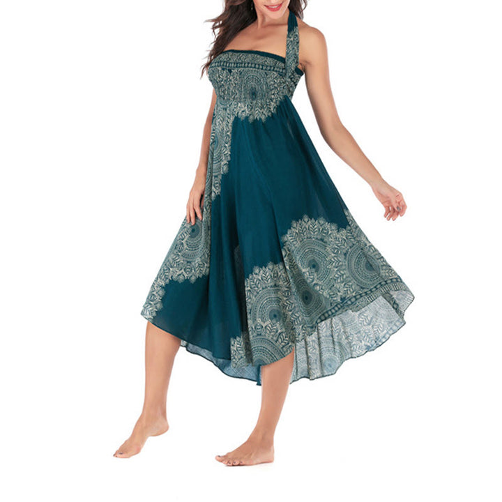 Buddha Stones Dos Estilos Vestido de Playa con Falda Mandala Flor Boho - image 9