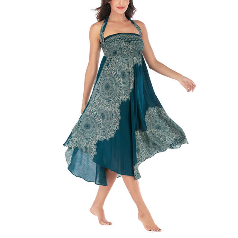 Buddha Stones Dos Estilos Vestido de Playa con Falda Mandala Flor Boho - image 3