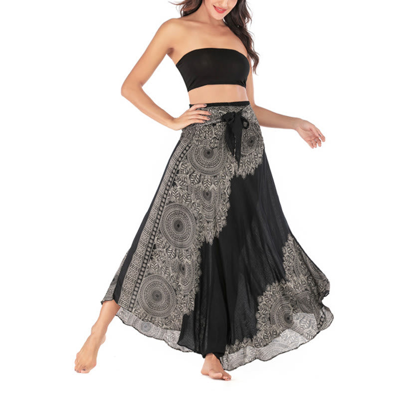 Buddha Stones Dos Estilos Vestido de Playa con Falda Mandala Flor Boho - image 15