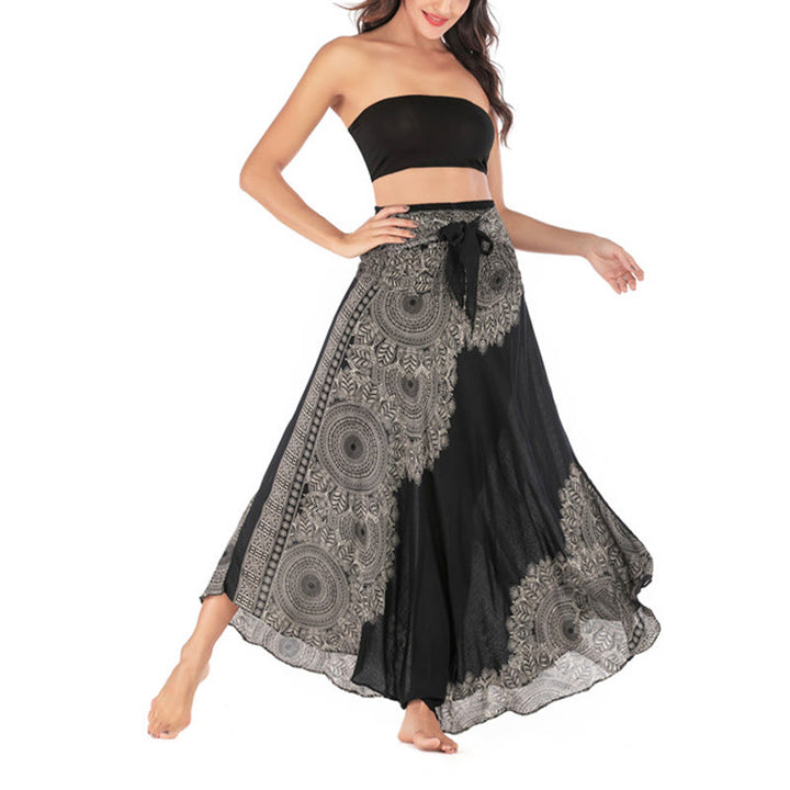 Buddha Stones Dos Estilos Vestido de Playa con Falda Mandala Flor Boho - image 15