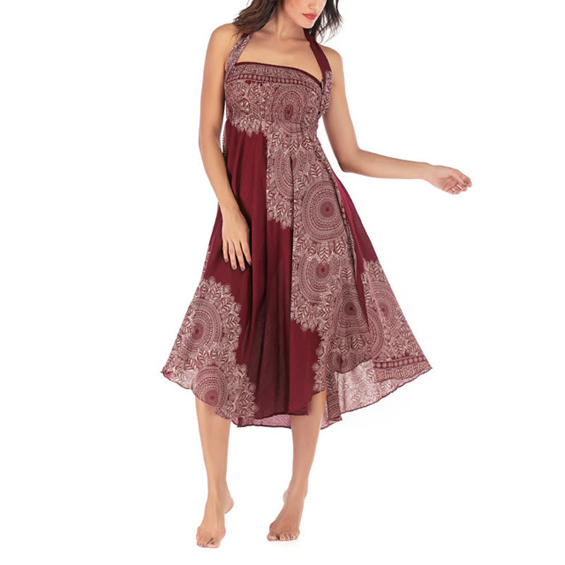 Buddha Stones Dos Estilos Vestido de Playa con Falda Mandala Flor Boho - image 22
