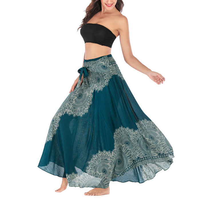 Buddha Stones Dos Estilos Vestido de Playa con Falda Mandala Flor Boho - image 8