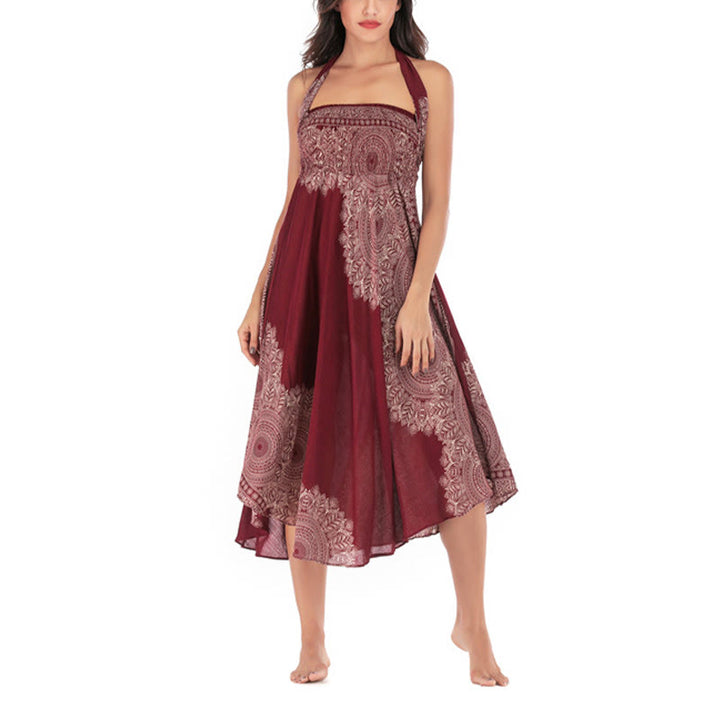 Buddha Stones Dos Estilos Vestido de Playa con Falda Mandala Flor Boho - image 28