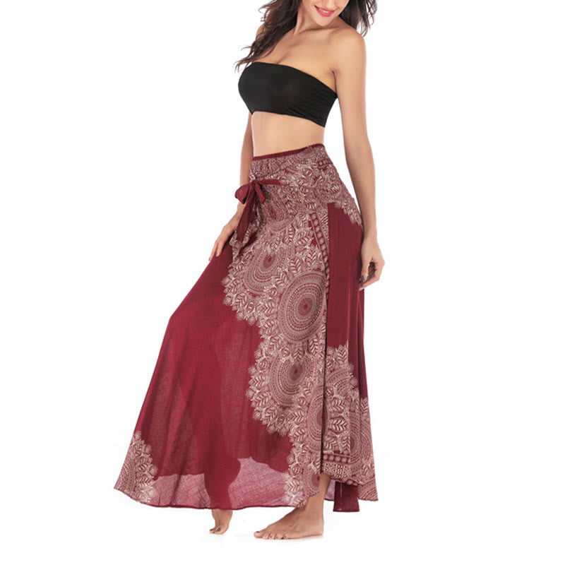 Buddha Stones Dos Estilos Vestido de Playa con Falda Mandala Flor Boho - image 25