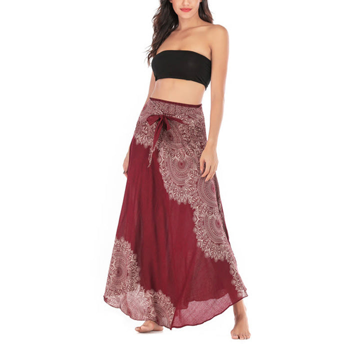 Buddha Stones Dos Estilos Vestido de Playa con Falda Mandala Flor Boho - image 27
