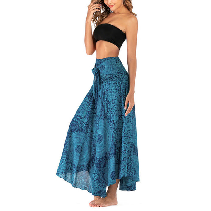 Piedras de Buda Dos Estilos Vestido Falda Flor Rosa de los Vientos Boho - image 17