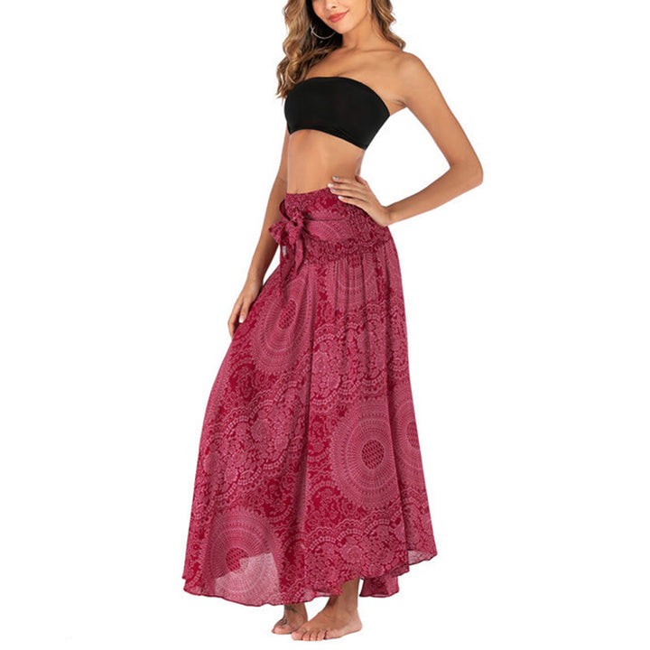 Piedras de Buda Dos Estilos Vestido Falda Flor Rosa de los Vientos Boho - image 26