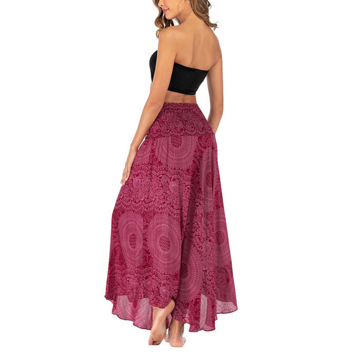 Piedras de Buda Dos Estilos Vestido Falda Flor Rosa de los Vientos Boho - image 27