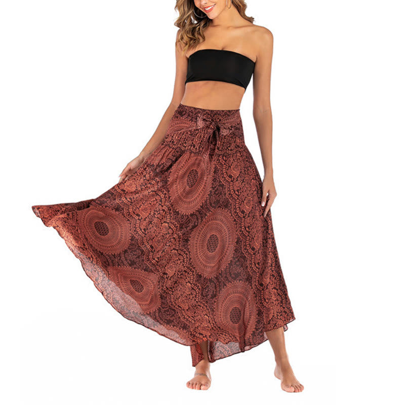 Piedras de Buda Dos Estilos Vestido Falda Flor Rosa de los Vientos Boho - image 34