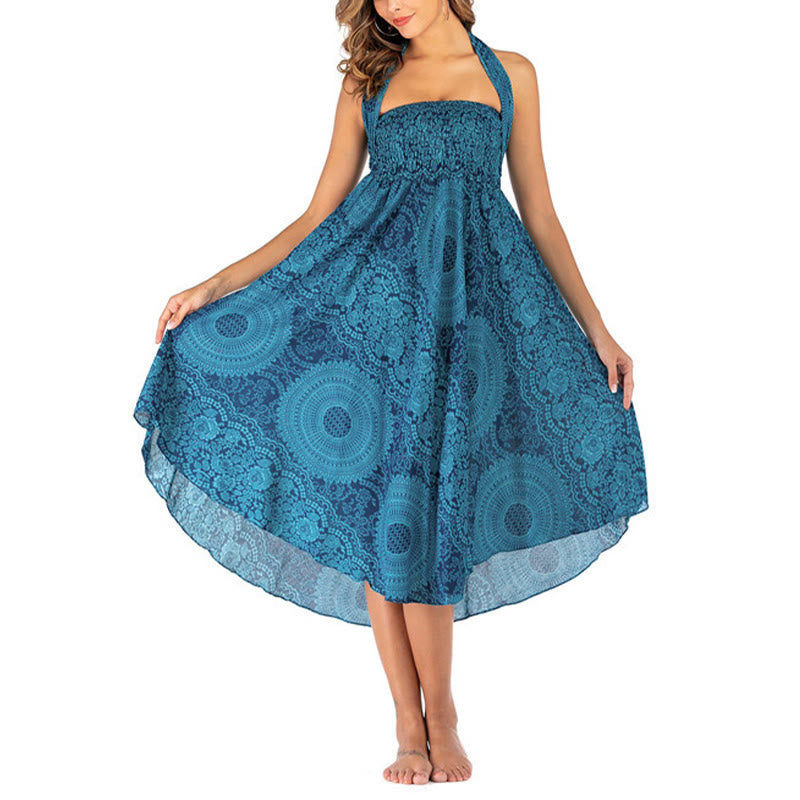 Piedras de Buda Dos Estilos Vestido Falda Flor Rosa de los Vientos Boho - image 19