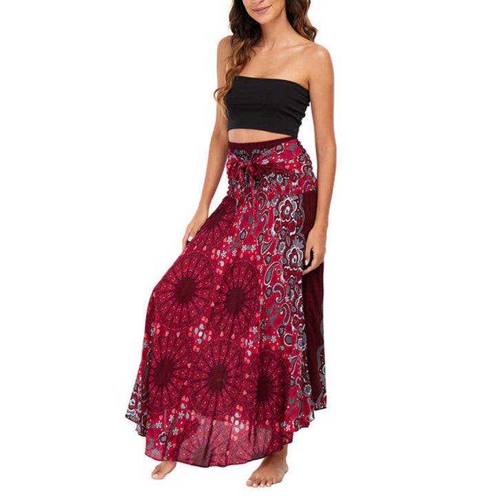 		Buddha Stones Dos Estilos Vestido Bohemio Mandala Flor Gota de Agua Vestido con Cordones - image 23