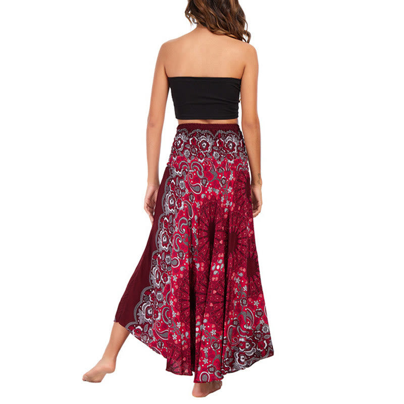 		Buddha Stones Dos Estilos Vestido Bohemio Mandala Flor Gota de Agua Vestido con Cordones - image 25