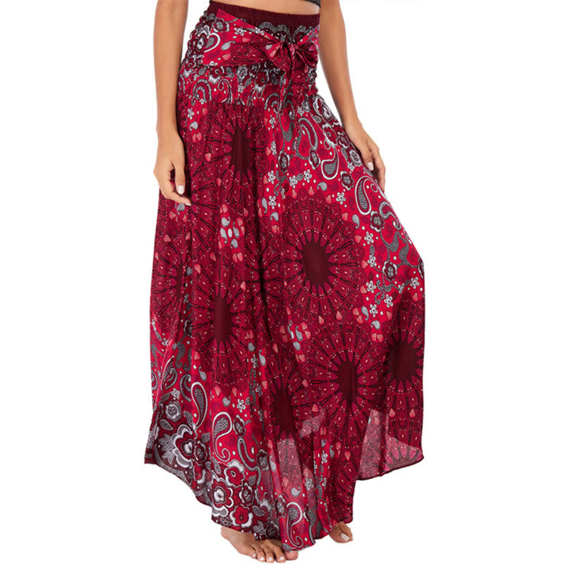 		Buddha Stones Dos Estilos Vestido Bohemio Mandala Flor Gota de Agua Vestido con Cordones - IndianRed - US4-12, UK/AU8-16, EU36-44 (F) - image 22