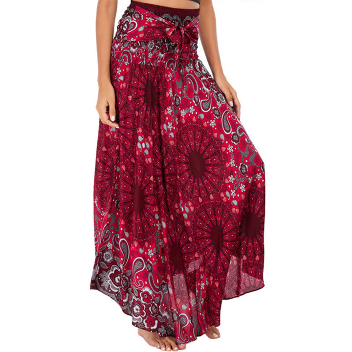 		Buddha Stones Dos Estilos Vestido Bohemio Mandala Flor Gota de Agua Vestido con Cordones - IndianRed - US4-12, UK/AU8-16, EU36-44 (F) - image 22