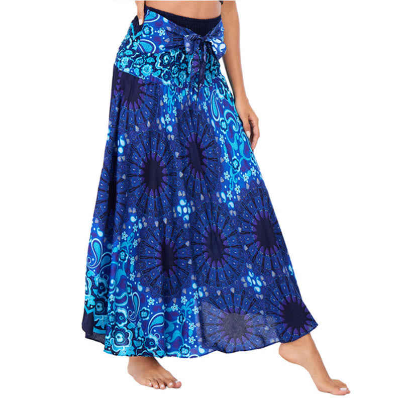 		Buddha Stones Dos Estilos Vestido Bohemio Mandala Flor Gota de Agua Vestido con Cordones - DodgerBlue - US4-12, UK/AU8-16, EU36-44 (F) - image 28