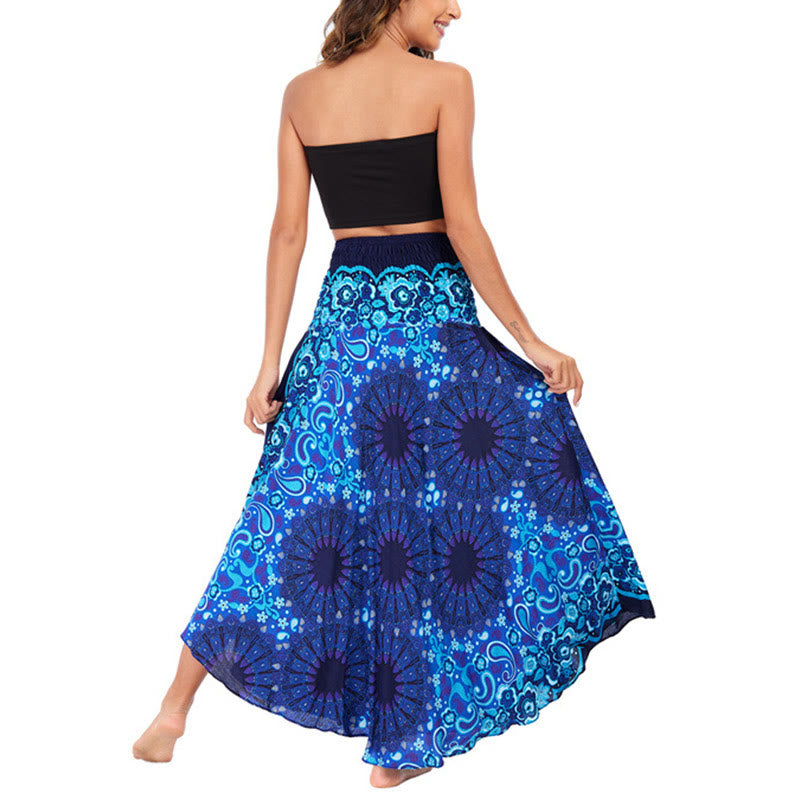 		Buddha Stones Dos Estilos Vestido Bohemio Mandala Flor Gota de Agua Vestido con Cordones - image 32