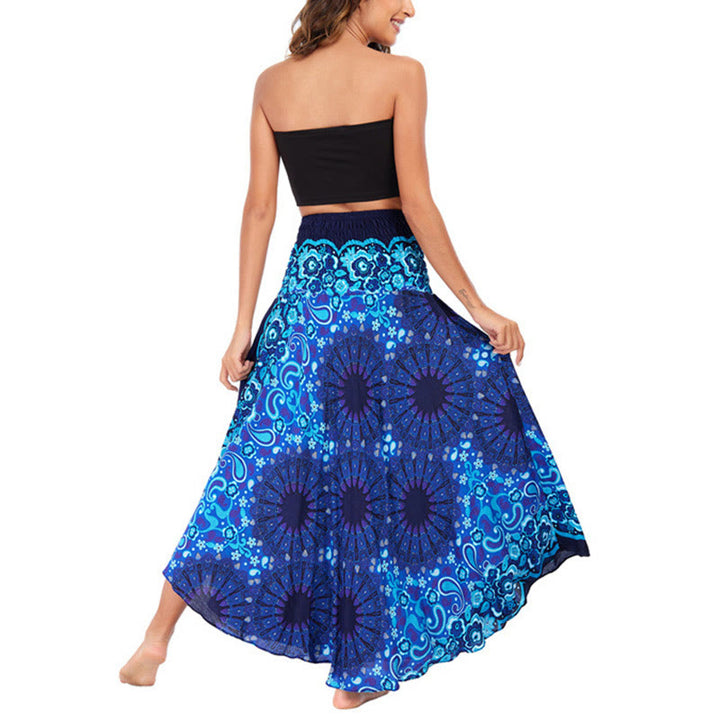 		Buddha Stones Dos Estilos Vestido Bohemio Mandala Flor Gota de Agua Vestido con Cordones - image 32