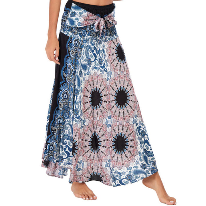 		Buddha Stones Dos Estilos Vestido Bohemio Mandala Flor Gota de Agua Vestido con Cordones - Rosa - US4-12, UK/AU8-16, EU36-44 (F) - image 8