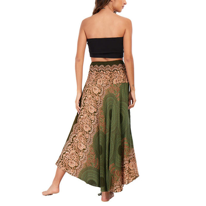 	Buddha Stones Dos Estilos Vestido Bohemio Rosa de los Vientos Flor Vestido con Cordones - image 23