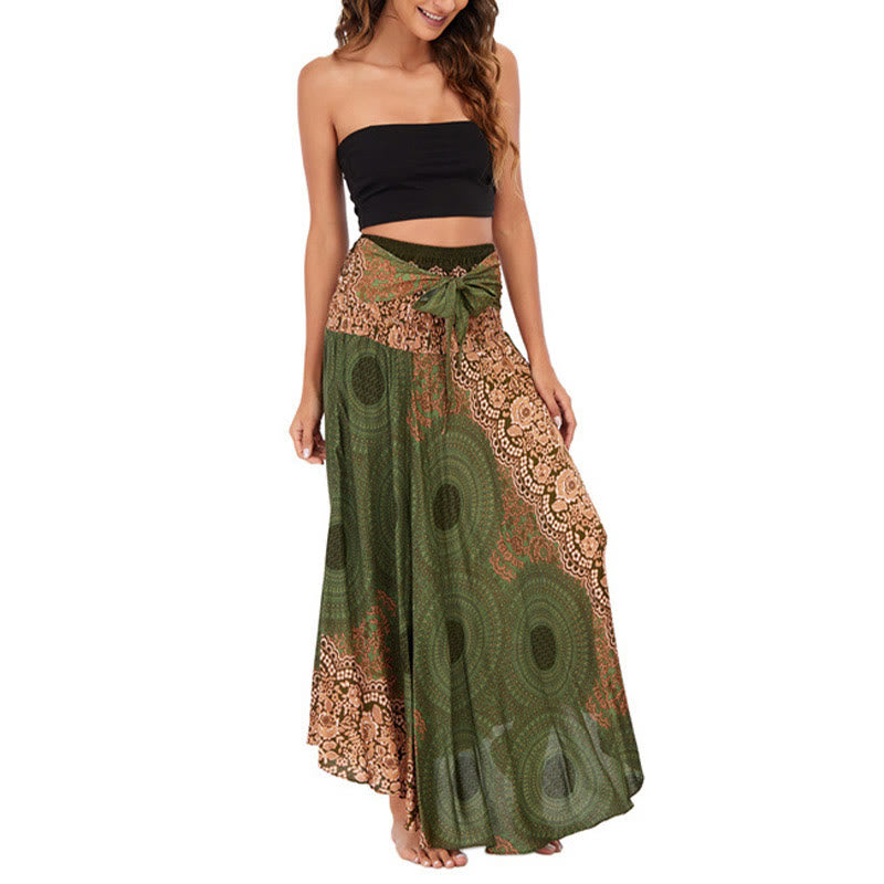 	Buddha Stones Dos Estilos Vestido Bohemio Rosa de los Vientos Flor Vestido con Cordones - image 24