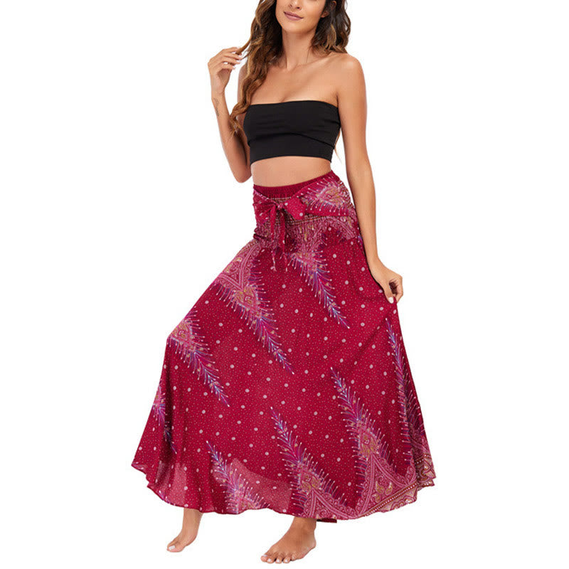 	Buddha Stones Dos Estilos Usa Vestido Boho Verano Pluma de Pavo Real con Encaje - image 18
