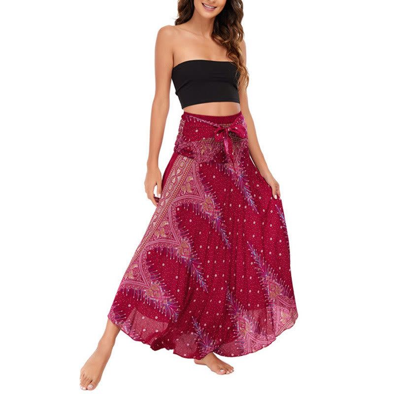 	Buddha Stones Dos Estilos Usa Vestido Boho Verano Pluma de Pavo Real con Encaje - image 16