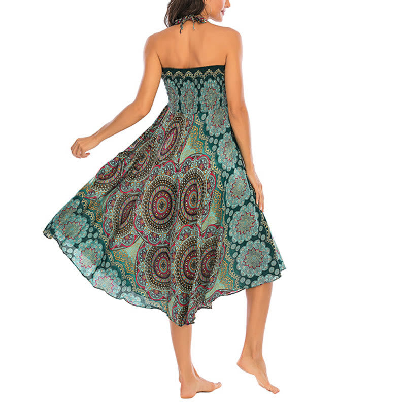 Buddha Stones Dos Estilos Falda con Cordones Estilo Bohemio con Mandala Flor - image 8