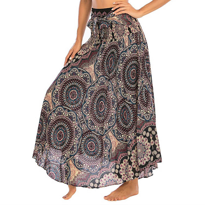 Buddha Stones Dos Estilos Falda con Cordones Estilo Bohemio con Mandala Flor - BurlyWood - US4-12, UK/AU8-16, EU36-44 (F) - image 10
