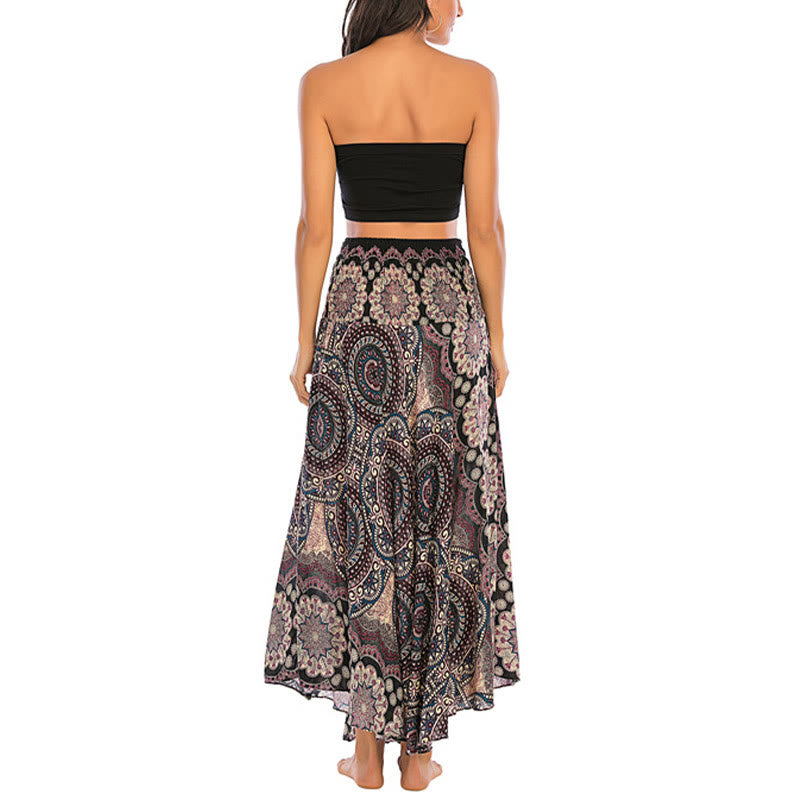 Buddha Stones Dos Estilos Falda con Cordones Estilo Bohemio con Mandala Flor - image 14
