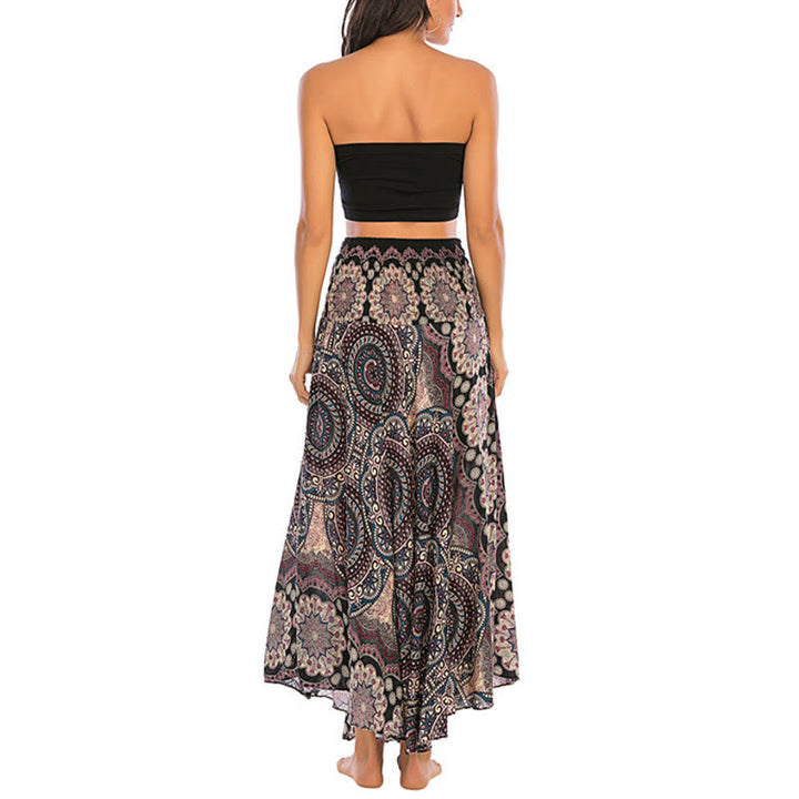 Buddha Stones Dos Estilos Falda con Cordones Estilo Bohemio con Mandala Flor - image 14