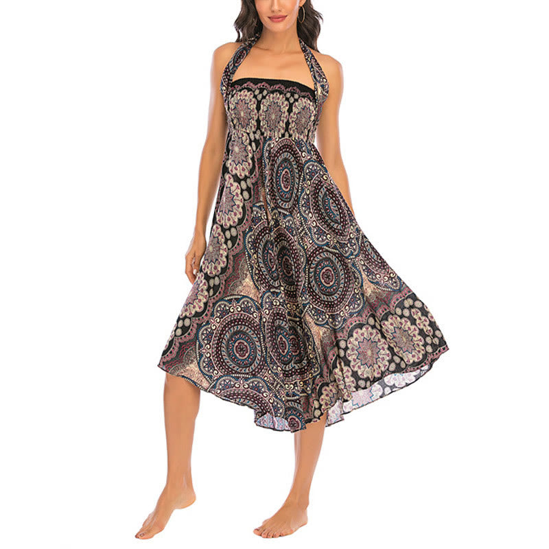 Buddha Stones Dos Estilos Falda con Cordones Estilo Bohemio con Mandala Flor - image 19