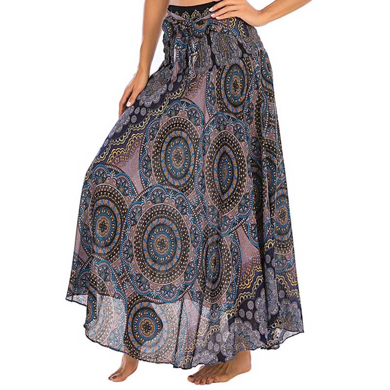 Buddha Stones Dos Estilos Falda con Cordones Estilo Bohemio con Mandala Flor - RosyBrown - US4-12, UK/AU8-16, EU36-44 (F) - image 28