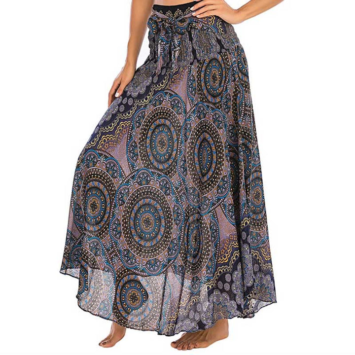 Buddha Stones Dos Estilos Falda con Cordones Estilo Bohemio con Mandala Flor - RosyBrown - US4-12, UK/AU8-16, EU36-44 (F) - image 28