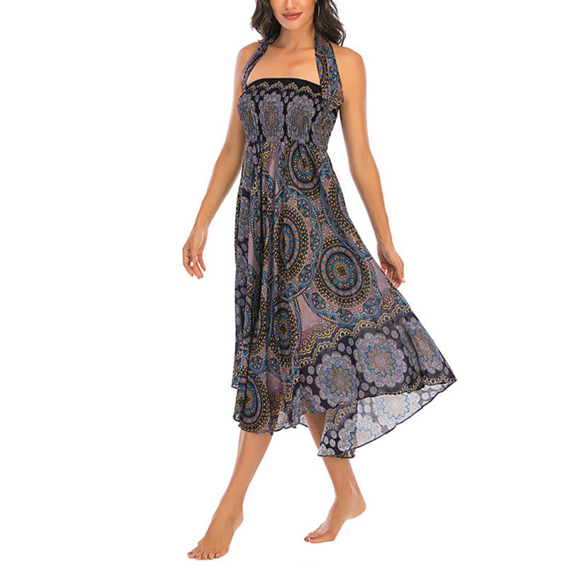 Buddha Stones Dos Estilos Falda con Cordones Estilo Bohemio con Mandala Flor - image 30