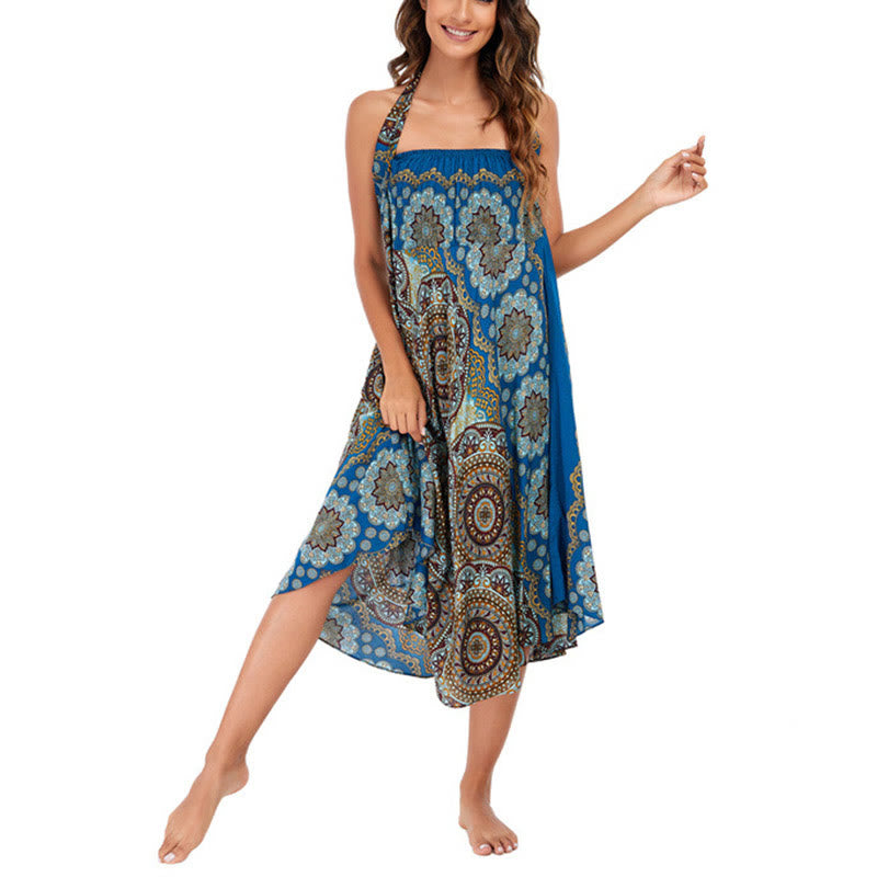 Buddha Stones Dos Estilos Falda con Cordones Estilo Bohemio con Mandala Flor - image 43