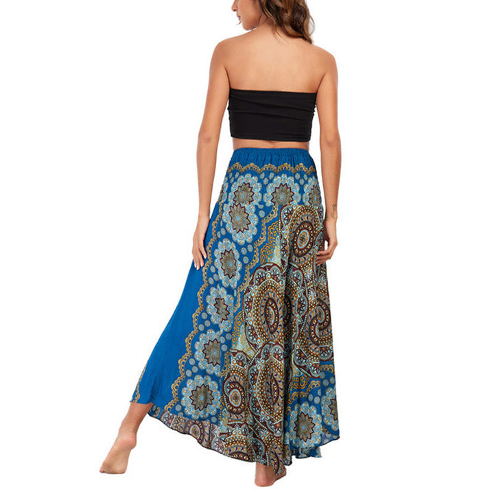 Buddha Stones Dos Estilos Falda con Cordones Estilo Bohemio con Mandala Flor - image 42