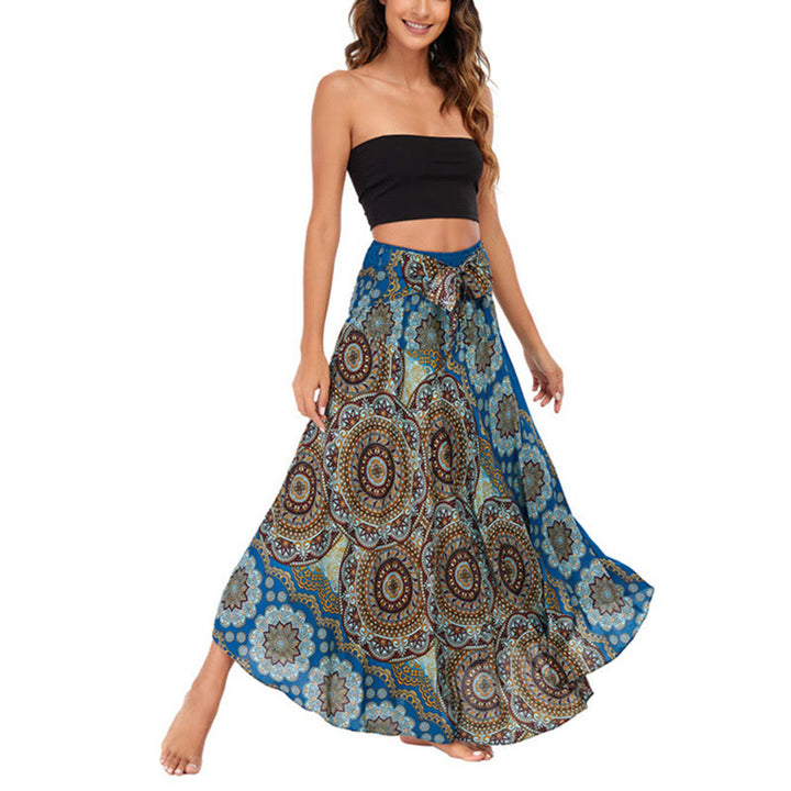 Buddha Stones Dos Estilos Falda con Cordones Estilo Bohemio con Mandala Flor - image 41